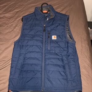 Mens carhartt royal blue vest vnds worn once. Slim tapered fit size small.